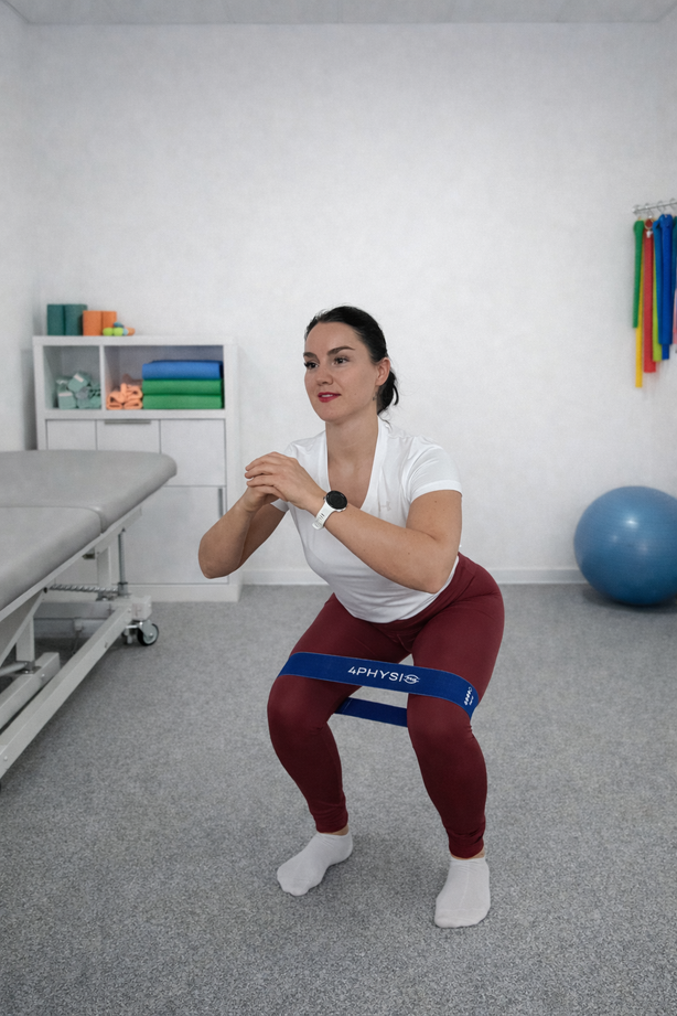Beintraining für Läufer mit Miniband