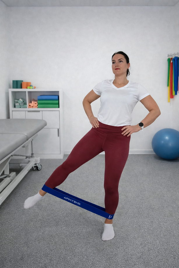 Hüftstabilität Training für Läufer mit Miniband