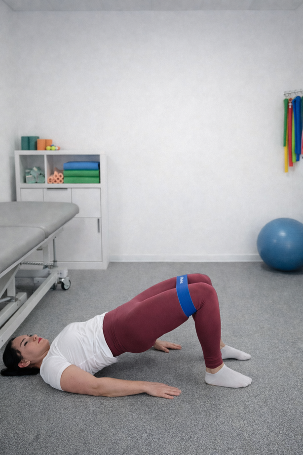 Brücke mit Fitnessband