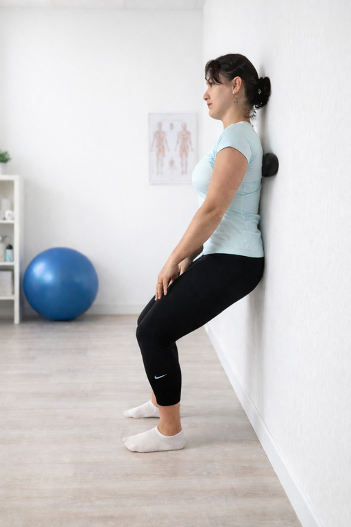 Rückenmassage mit duoball Faszienrolle