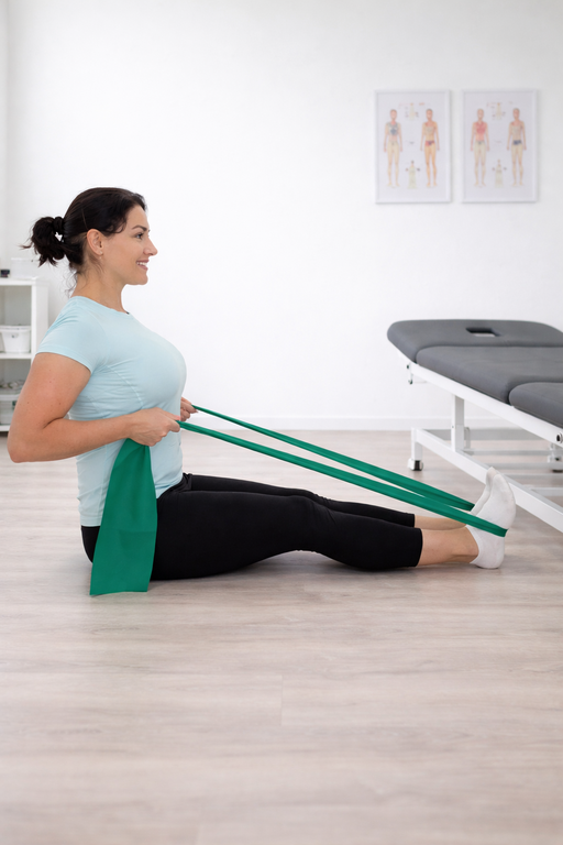 Rückentraining mit Fitnessband für bessere Haltung